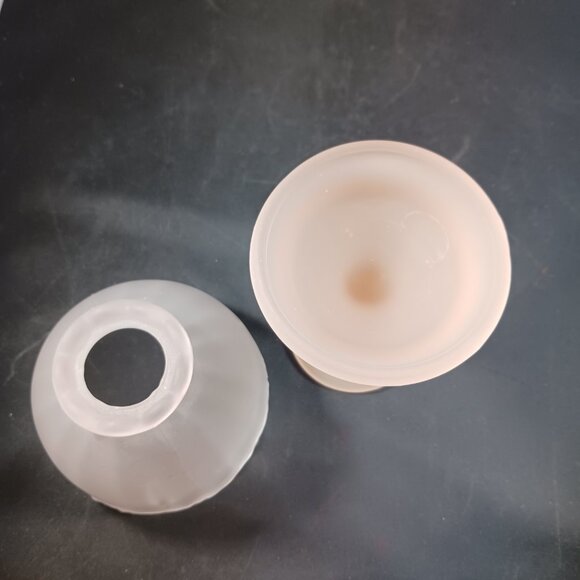 Vintage Soft Pink Satin Glass Frosted Fairy Lamp - Picture 5 of 10